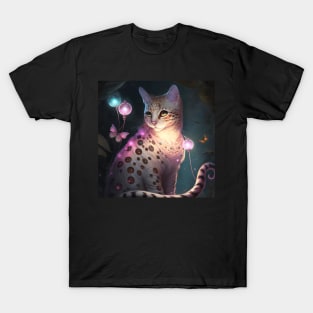 Magical Silver Bengal Cat T-Shirt